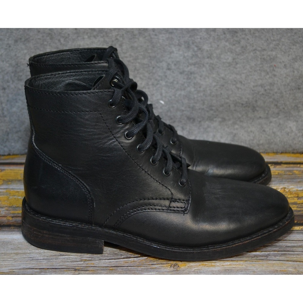 Thursday Boots President Mens 7.5 Black Leather Combat Lace Up Ankle Casual